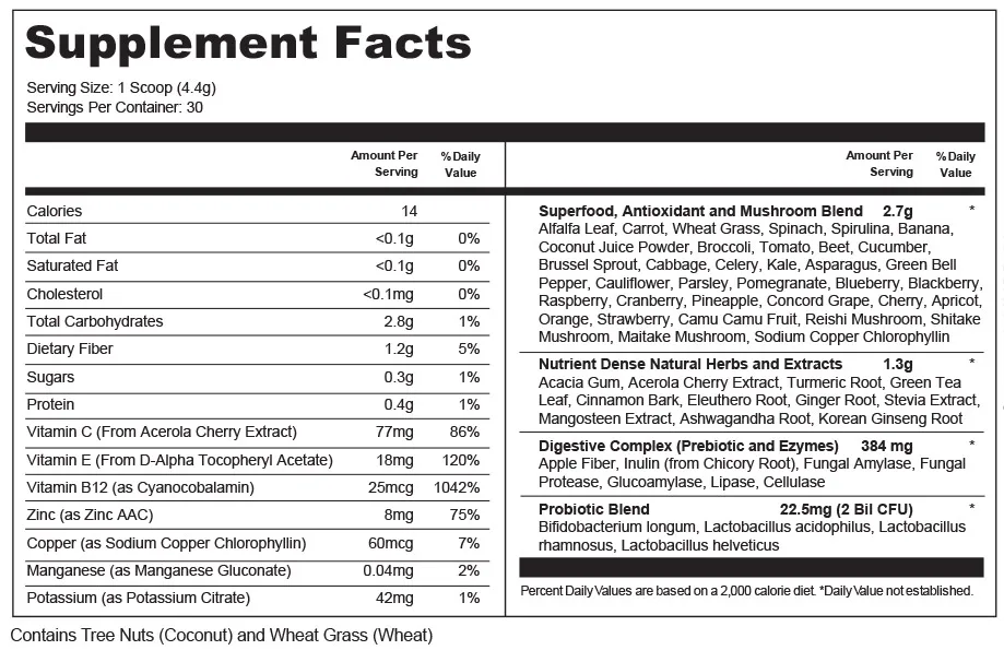 Greens Nutrition Powder ingredient image